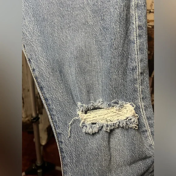 Levi's 501 Skinny Blue Denim Jeans - Picture 4 of 9